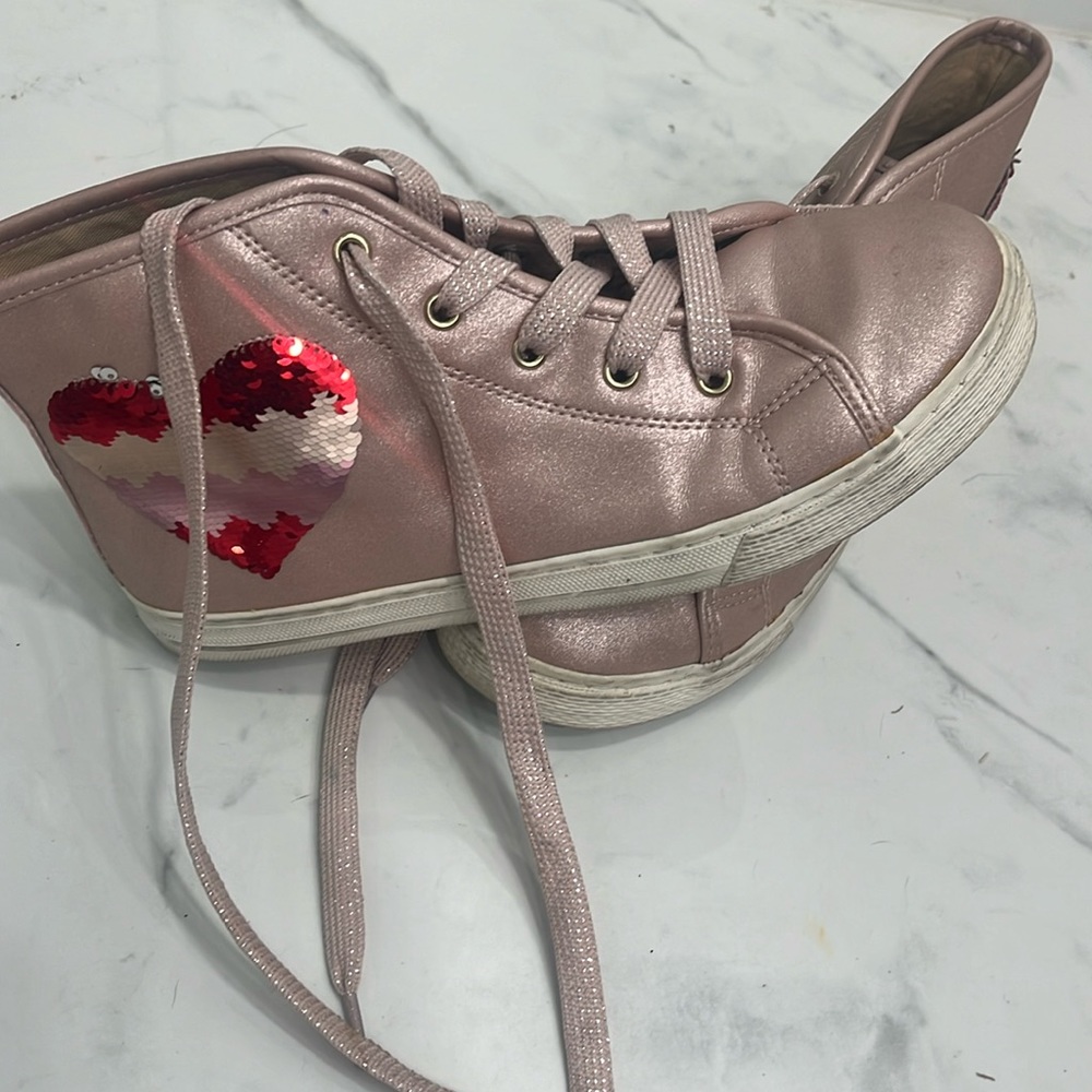 Sequin flip high tops